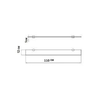 Полка стеклянная Акватон 110см 1A110503XX010